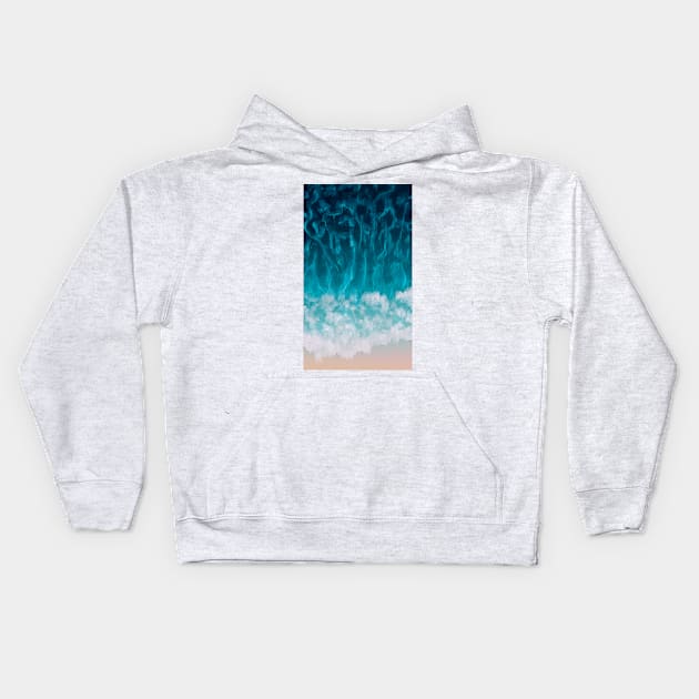 Sea Waves Kids Hoodie by Velvet